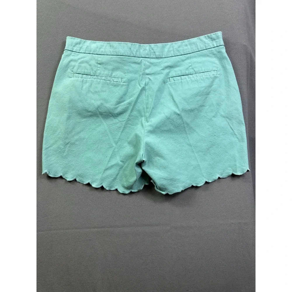 Banana Republic Scalloped Hem Shorts Seafoam Green Cotton Blend‎ Size 10